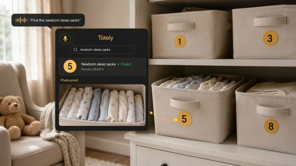 Totely search result for newborn sleep sacks connected to numbered tote 5 with photo proof